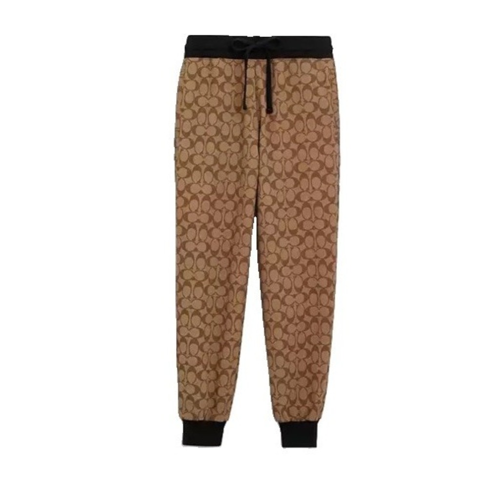 Coach Signature C Joggers NEW Khaki Multi  Size SMALL